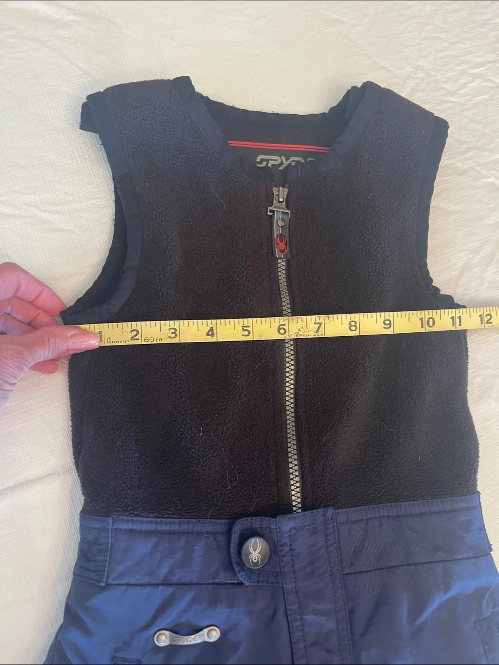 Spyder Kids Vintage 1990’s Tommy Moe Navy Blue/Yellow Two-Piece Ski Set Size 5